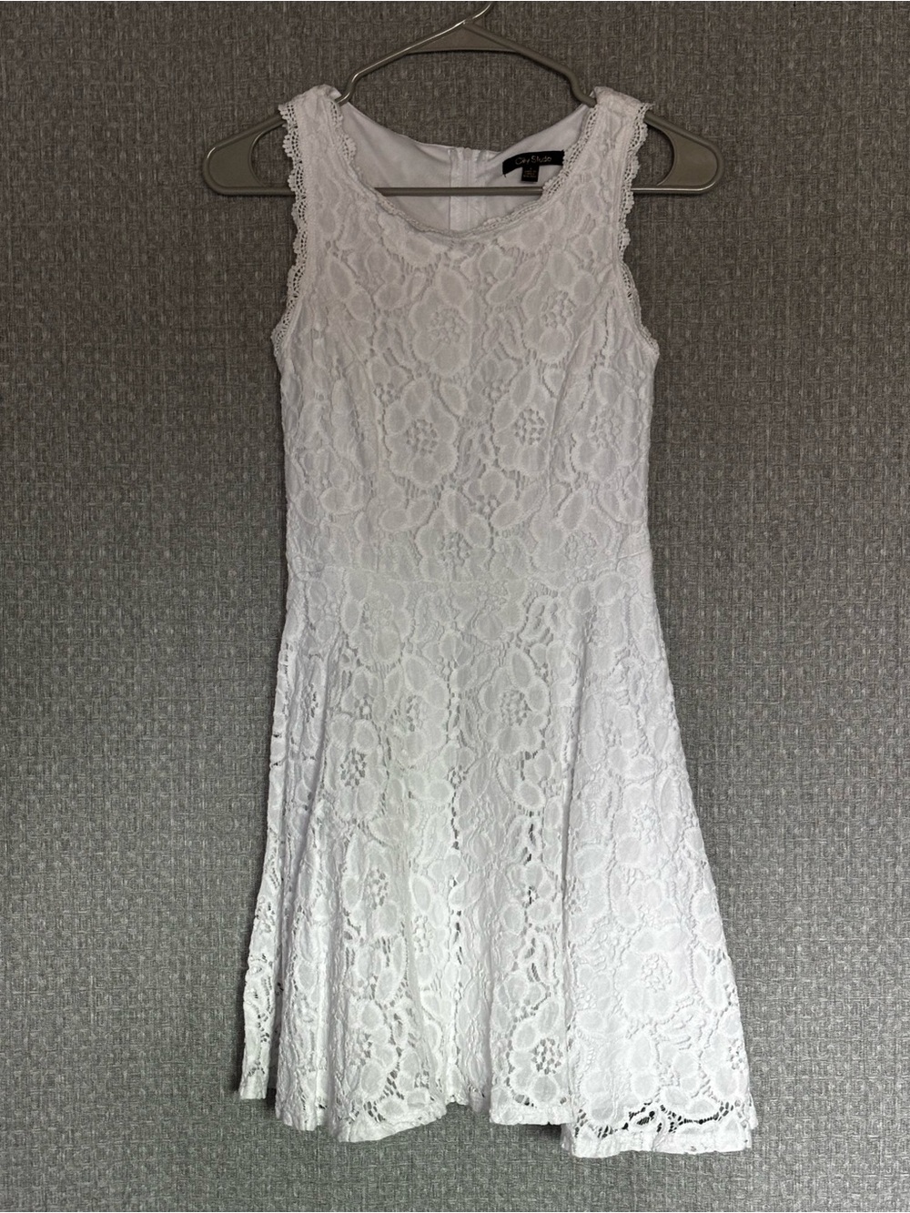 City Studio White Floral Lace Fit & Flare Dress Size 7